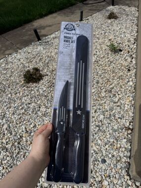 Black 2-Piece Brisket Knife Set